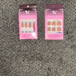 1- Set of Leopard Faux Finger Nails &  1-Set of Leopard Faux Toe Nails